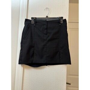 Izod Golf Black Skort Women Size 2 Tailored‎ Front Pleated Athletic Skirt